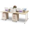 UNMD02CS3 - Bàn làm việc 4 người có vách ngăn