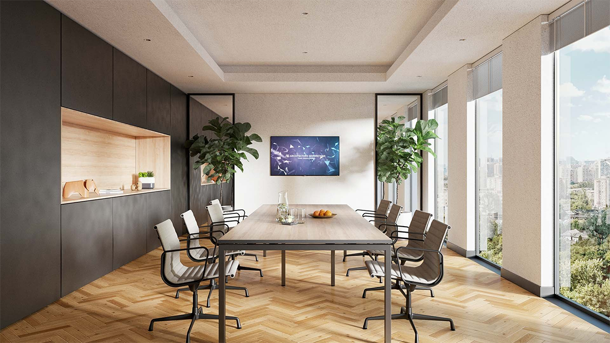Thiết kế nội thất phòng họp phù hợp theo số lượng nhân viên