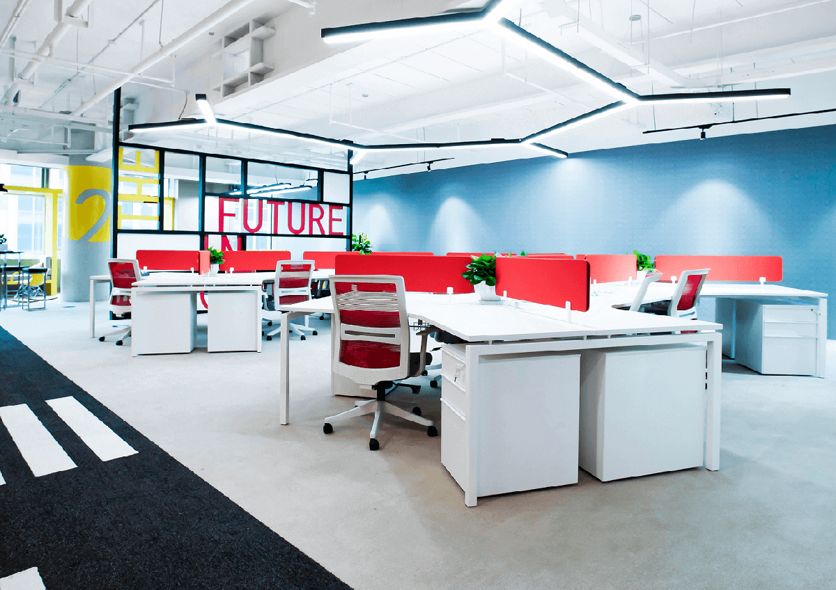Thiết kế nội thất văn phòng đa dạng màu sắc - Nội thất Tân Phát