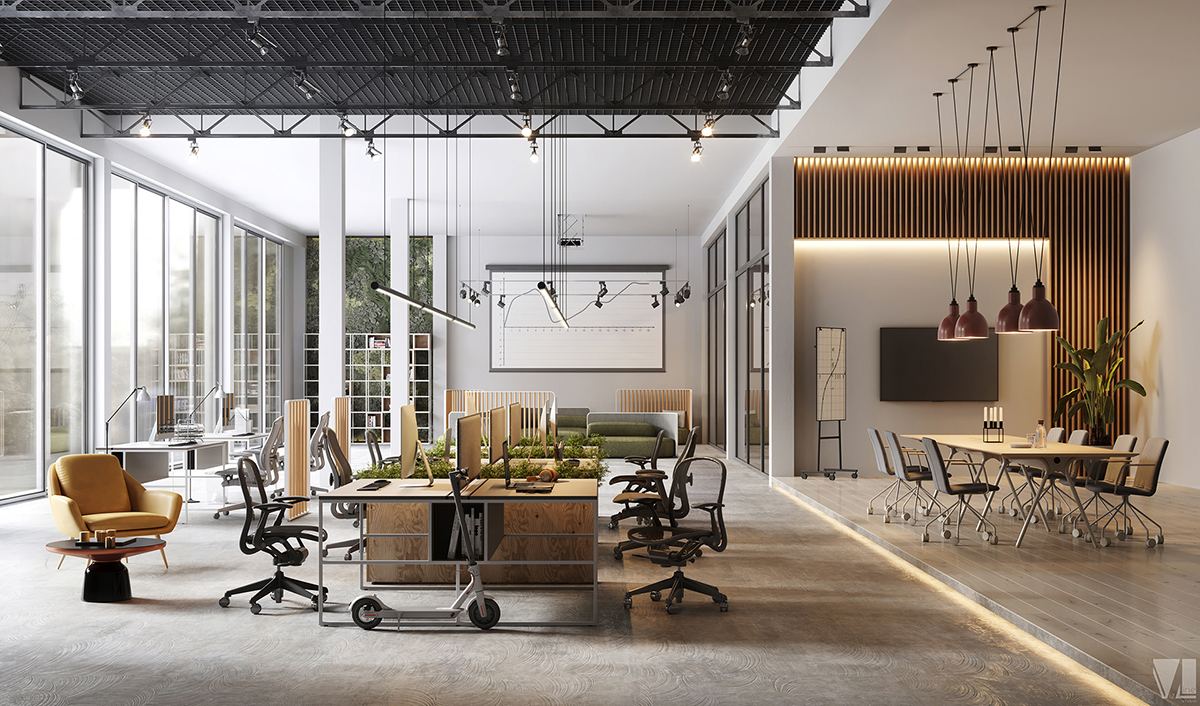 Thiết kế nội thất văn phòng phong cách tối giản - Nội thất Tân Phát