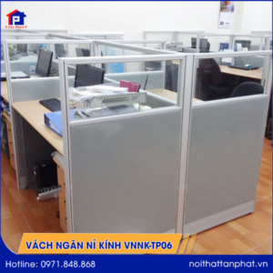 Vách ngăn văn phòng nỉ kính VNNK-TP06
