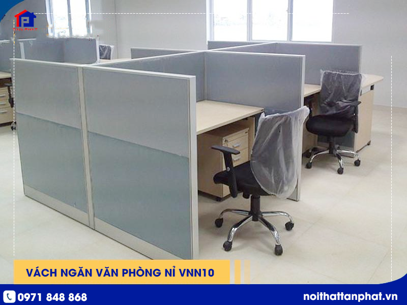 Vách ngăn văn phòng bọc nỉ VNN10