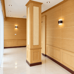 Ốp Tường, Ốp Cột Trang Trí Gỗ Công Nghiệp – Thiết Kế Sang Trọng, Hiện Đại Cho Hội Trường, Phòng Họp